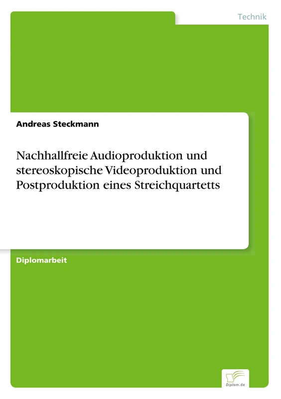 Nachhallfreie Audioproduktion und stereoskopische Videoproduktion und Postproduktion eines Streichquartetts - Image 1
