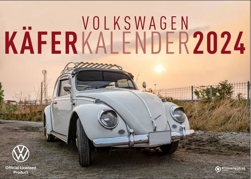 BRISA VW Collection - Volkswagen Year Wall Calendar Planner 2024 with VW Beetle Motifs (Large/70 x 50 cm)