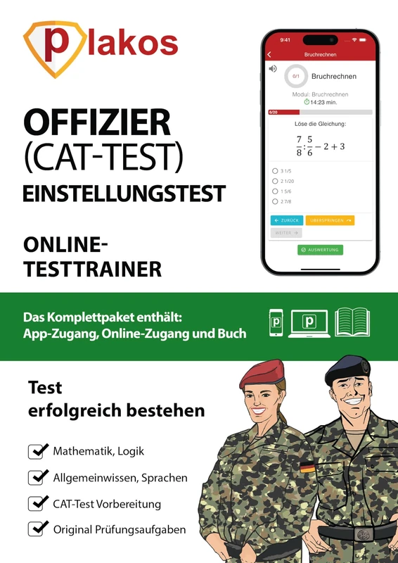 Offizier Einstellungstest: Eignungstest erfolgreich bestehen Über 1.000 Aufgaben mit Lösungen - Image 1