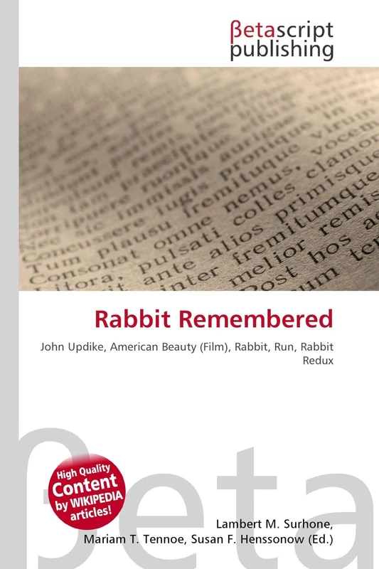 Rabbit Remembered: John Updike, American Beauty (Film), Rabbit, Run, Rabbit Redux - Image 1