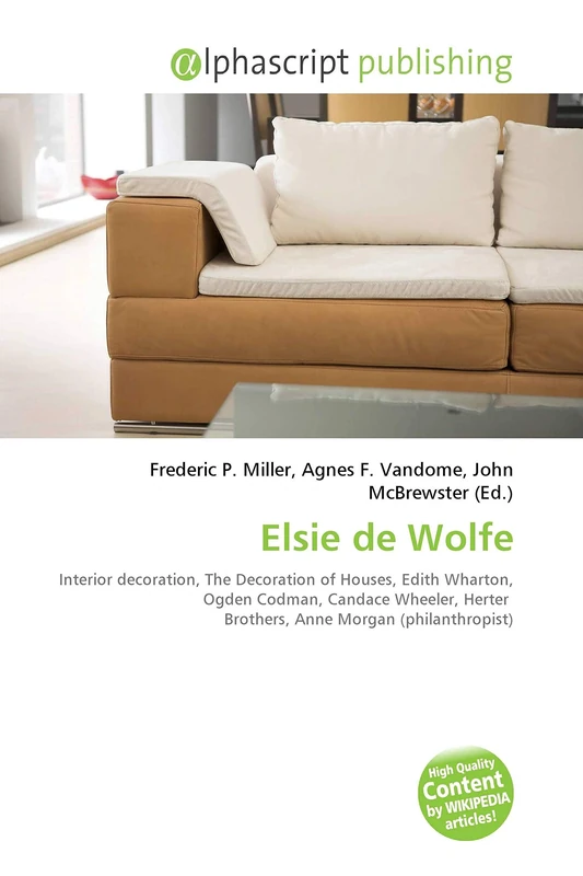 Elsie de Wolfe: Interior decoration, The Decoration of Houses, Edith Wharton, Ogden Codman, Candace Wheeler, Herter Brothers, Anne Morgan (philanthropist) - Image 1