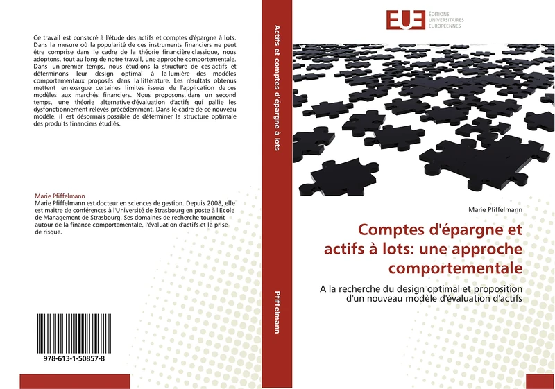 Comptes d'épargne et actifs à lots: une approche comportementale: A la recherche du design optimal et proposition d'un nouveau modèle d'évaluation d'actifs (Omn.Univ.Europ.) - Image 1