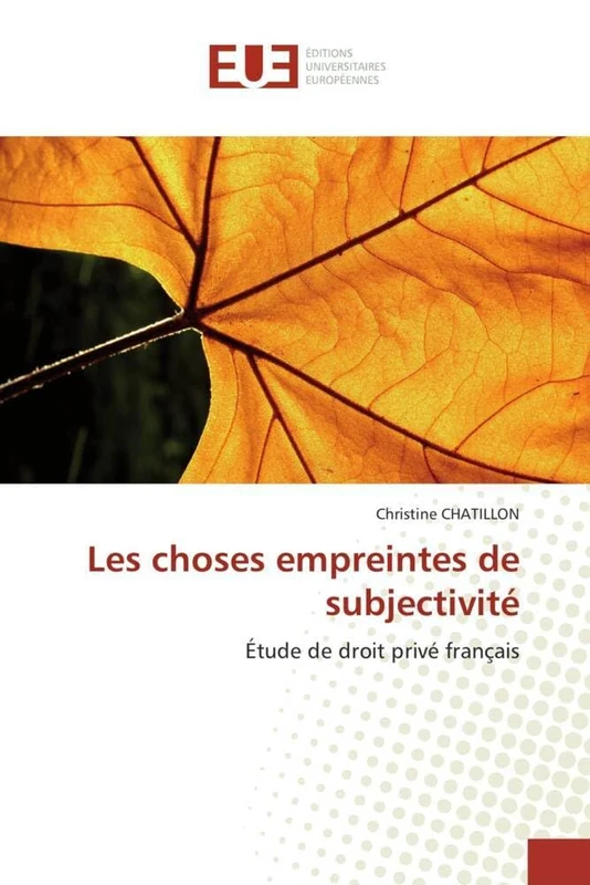 Les choses empreintes de subjectivité: Étude de droit privé français