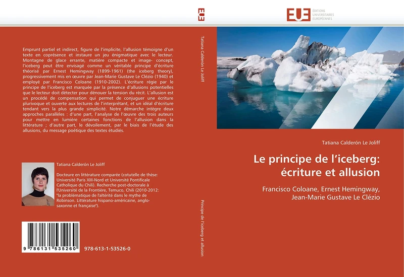 Le principe de l’iceberg: écriture et allusion: Francisco Coloane, Ernest Hemingway, Jean-Marie Gustave Le Clézio (Omn.Univ.Europ.) - Image 1