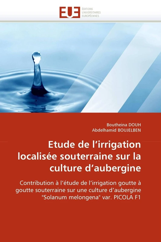 Etude de l'irrigation localisée souterraine sur la culture d'aubergine: Contribution à l''étude de l''irrigation goutte à goutte souterraine sur une ... melongena" var. PICOLA F1 (Omn.Univ.Europ.) - Image 1