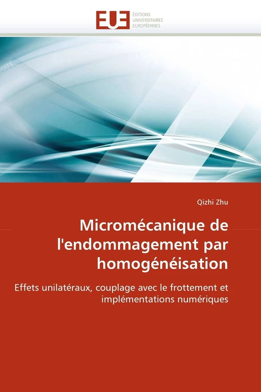 Micromécanique de l'endommagement par homogénéisation: Effets unilatéraux, couplage avec le frottement et implémentations numériques (Omn.Univ.Europ.)