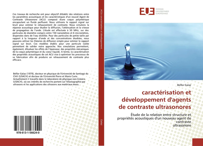 caractérisation et développement d'agents de contraste ultrasonores: Étude de la relation entre structure et propriétés acoustiques d'un nouveau agent de contraste ultrasonore (Omn.Univ.Europ.) - Image 1