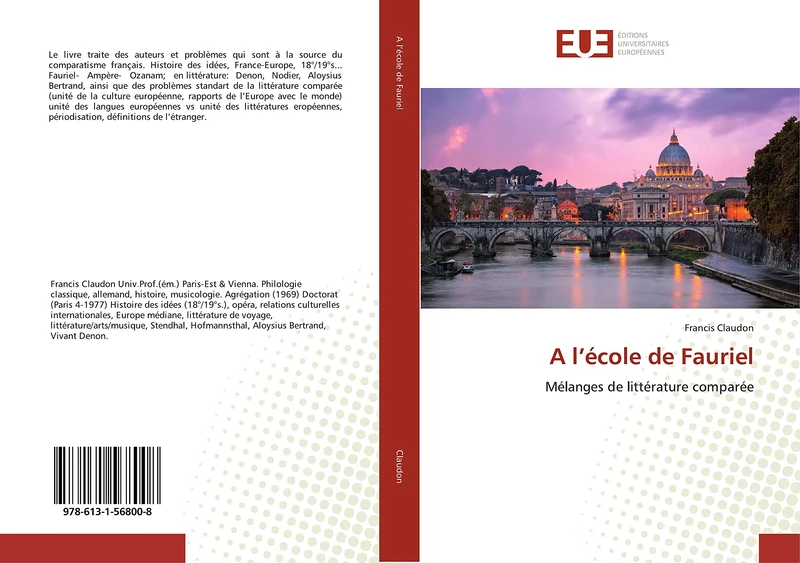 A l’école de Fauriel: Mélanges de littérature comparée