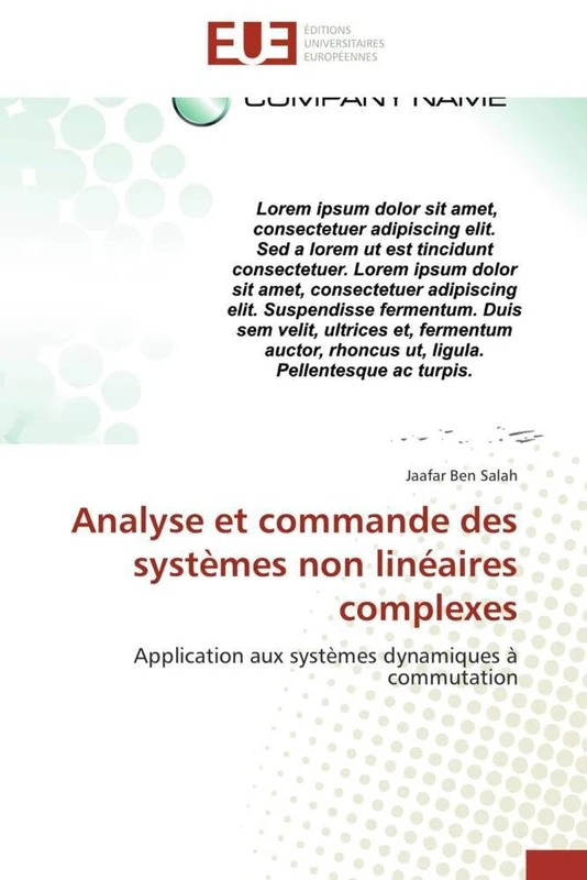 Analyse et commande des systèmes non linéaires complexes: Application aux systèmes dynamiques à commutation (Omn.Univ.Europ.)