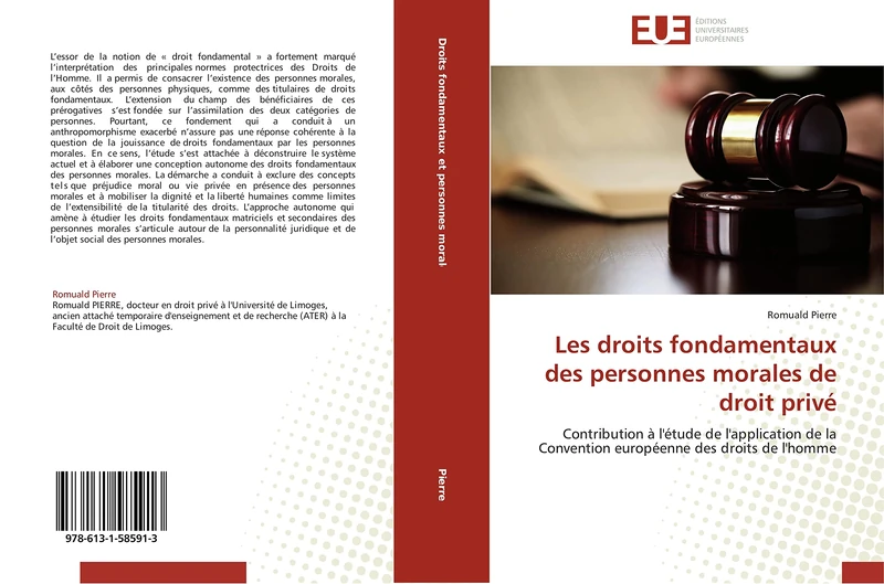 Les droits fondamentaux des personnes morales de droit privé: Contribution à l'étude de l'application de la Convention européenne des droits de l'homme (Omn.Univ.Europ.)