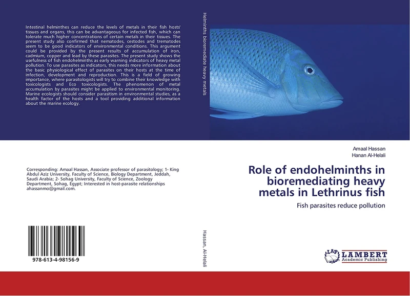 Role of endohelminths in bioremediating heavy metals in Lethrinus fish: Fish parasites reduce pollution