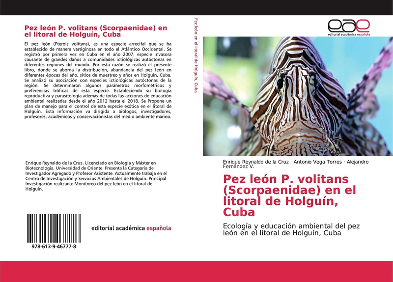 Pez león P. volitans (Scorpaenidae) en el litoral de Holguín, Cuba: Ecología y educación ambiental del pez león en el litoral de Holguín, Cuba