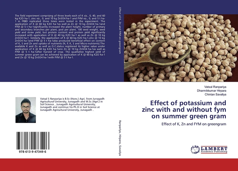 Effect of potassium and zinc with and without fym on summer green gram: Effect of K, Zn and FYM on greengram