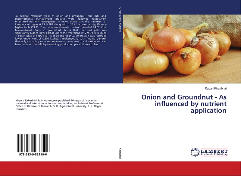 Onion and Groundnut - As influenced by nutrient application