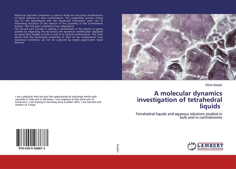 A molecular dynamics investigation of tetrahedral liquids: Tetrahedral liquids and aqueous solutions studied in bulk and in confinements - Image 1