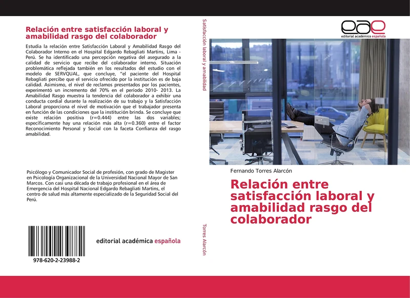 Relación entre satisfacción laboral y amabilidad rasgo del colaborador