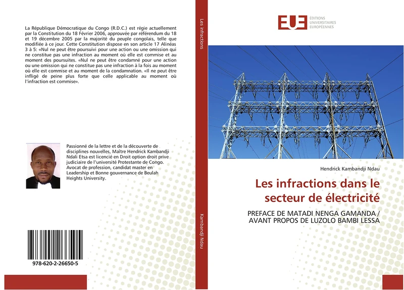 Les Infractions dans le secteur de L'Electricité: PREFACE DE MATADI NENGA GAMANDA / AVANT PROPOS DE LUZOLO BAMBI LESSA - Image 1