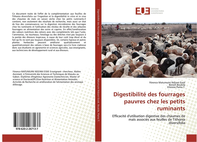 Digestibilité des fourrages pauvres chez les petits ruminants: Efficacité d'utilisation digestive des chaumes de maïs associés aux feuilles de Tithonia diversifolia