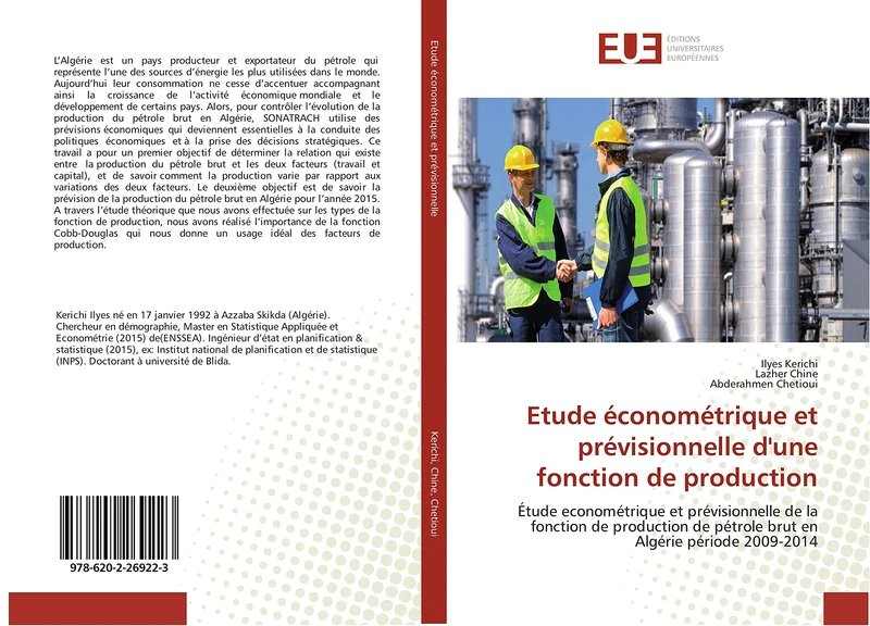 Etude économétrique et prévisionnelle d'une fonction de production: Étude econométrique et prévisionnelle de la fonction de production de pétrole brut en Algérie période 2009-2014 - Image 1