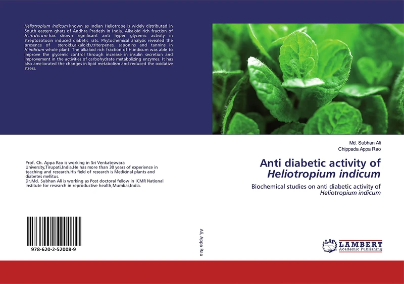 Anti diabetic activity of Heliotropium indicum: Biochemical studies on anti diabetic activity of Heliotropium indicum