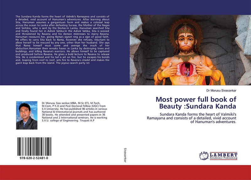 Most power full book of Beauty :Sundara Kanda: Sundara Kanda forms the heart of Valmiki's Ramayana and consists of a detailed, vivid account of Hanuman's adventures.