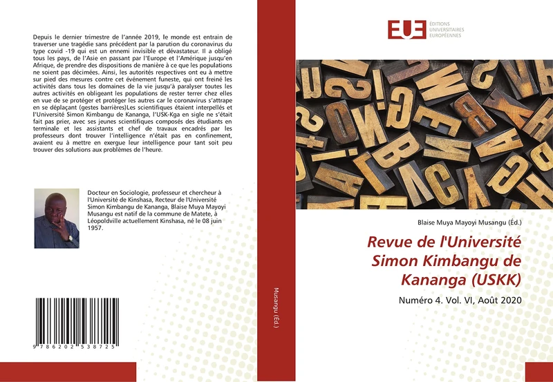 Revue de l'Université Simon Kimbangu de Kananga (USKK): Numéro 4. Vol. VI, Août 2020 - Image 1