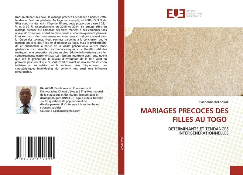 MARIAGES PRECOCES DES FILLES AU TOGO: DETERMINANTS ET TENDANCES INTERGÉNÉRATIONNELLES - Image 1
