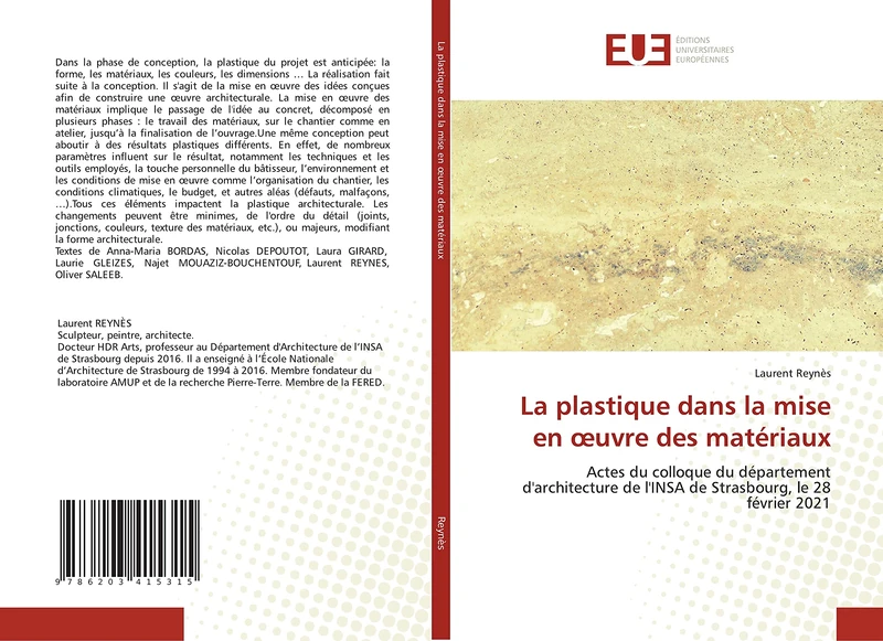 La plastique dans la mise en œuvre des matériaux: Actes du colloque du département d'architecture de l'INSA de Strasbourg, le 28 février 2021 - Image 1