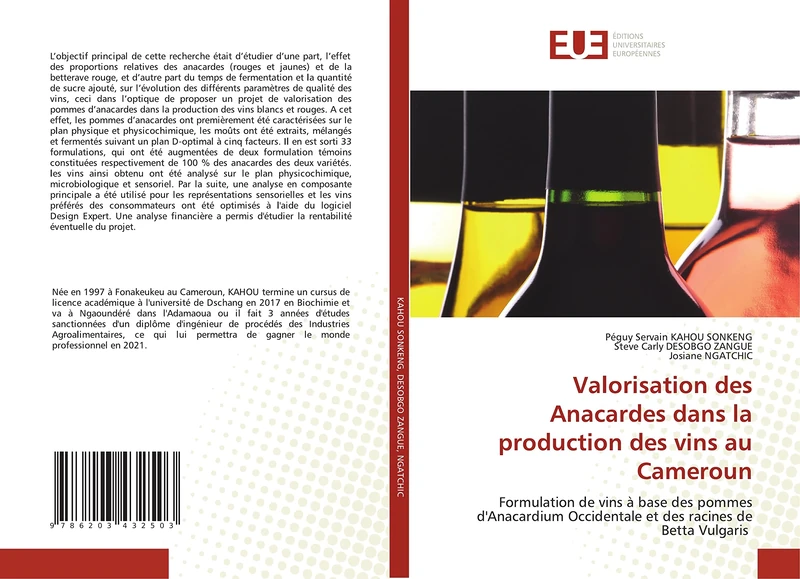 Valorisation des Anacardes dans la production des vins au Cameroun: Formulation de vins à base des pommes d'Anacardium Occidentale et des racines de Betta Vulgaris - Image 1