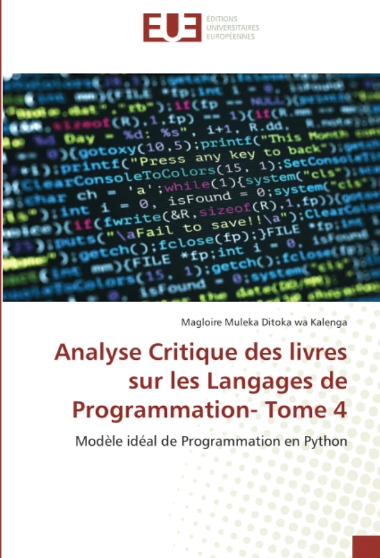 Analyse Critique des livres sur les Langages de Programmation- Tome 4: Modèle idéal de Programmation en Python - Image 1