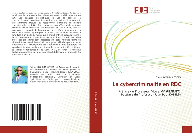 La cybercriminalité en RDC: Préface du Professeur Moïse MASUMBUKO Postface du Professeur Jean-Paul KADIMA - Image 1