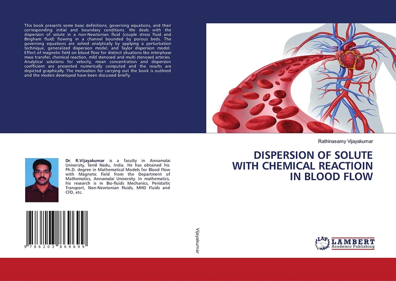 DISPERSION OF SOLUTE WITH CHEMICAL REACTIOIN IN BLOOD FLOW