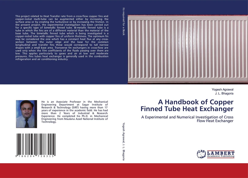 A Handbook of Copper Finned Tube Heat Exchanger: A Experimental and Numerical Investigation of Cross Flow Heat Exchanger