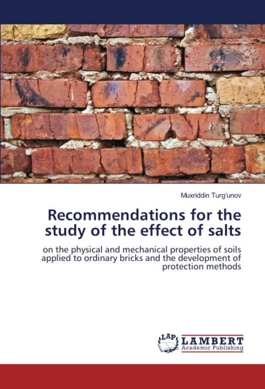 Recommendations for the study of the effect of salts: on the physical and mechanical properties of soils applied to ordinary bricks and the development of protection methods - Image 1
