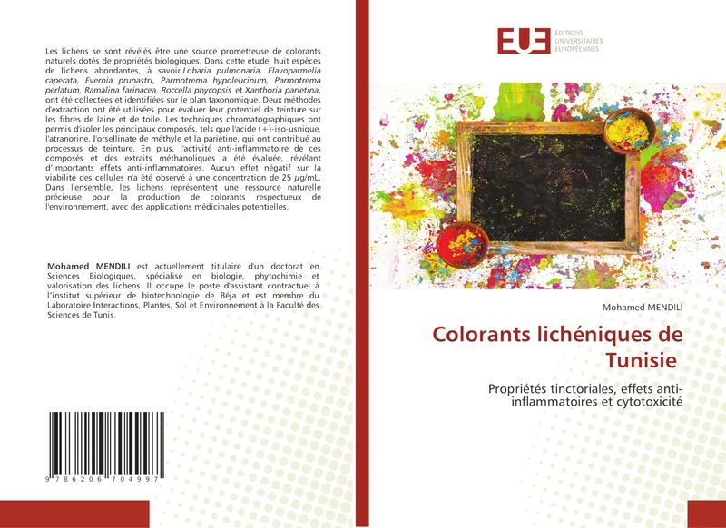 Colorants lichéniques de Tunisie: Propriétés tinctoriales, effets anti-inflammatoires et cytotoxicité