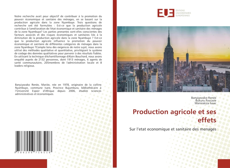 Production agricole et ses effets: Sur l’etat economique et sanitaire des menages