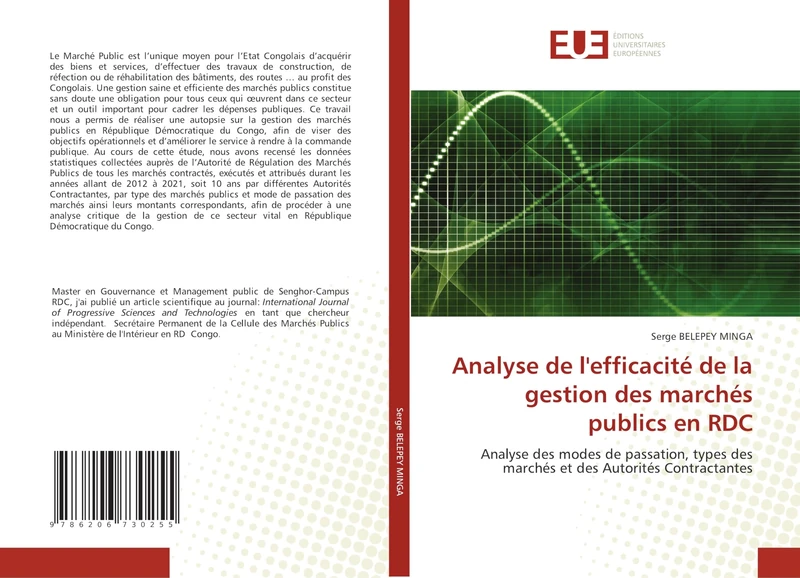 Analyse de l'efficacité de la gestion des marchés publics en RDC: Analyse des modes de passation, types des marchés et des Autorités Contractantes