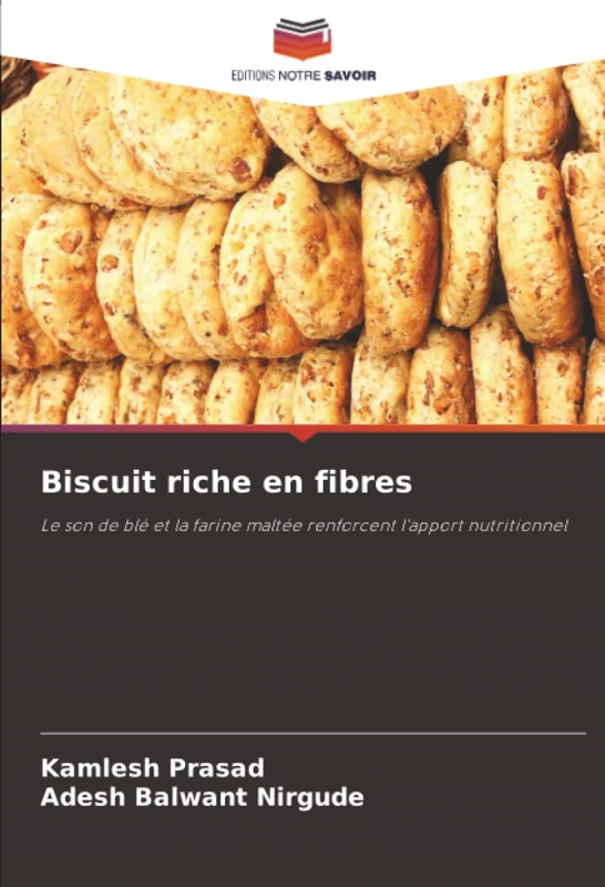 Biscuit riche en fibres: Le son de blé et la farine maltée renforcent l'apport nutritionnel
