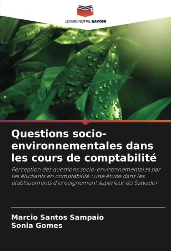 Questions socio-environnementales dans les cours de comptabilité: Perception des questions socio-environnementales par les étudiants en comptabilité : ... d'enseignement supérieur du Salvador - Image 1