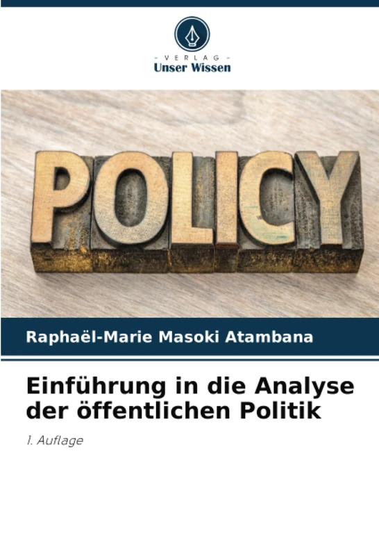 Einführung in die Analyse der öffentlichen Politik: 1. Auflage - Image 1