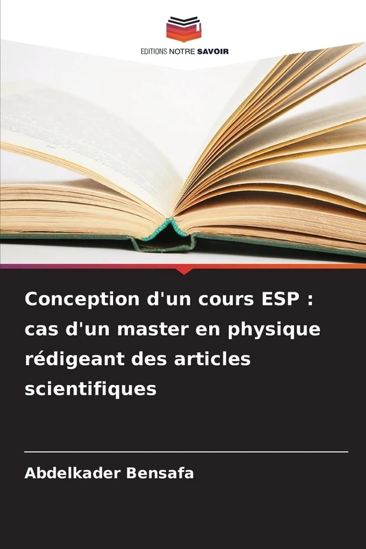 Conception d'un cours ESP : cas d'un master en physique rédigeant des articles scientifiques