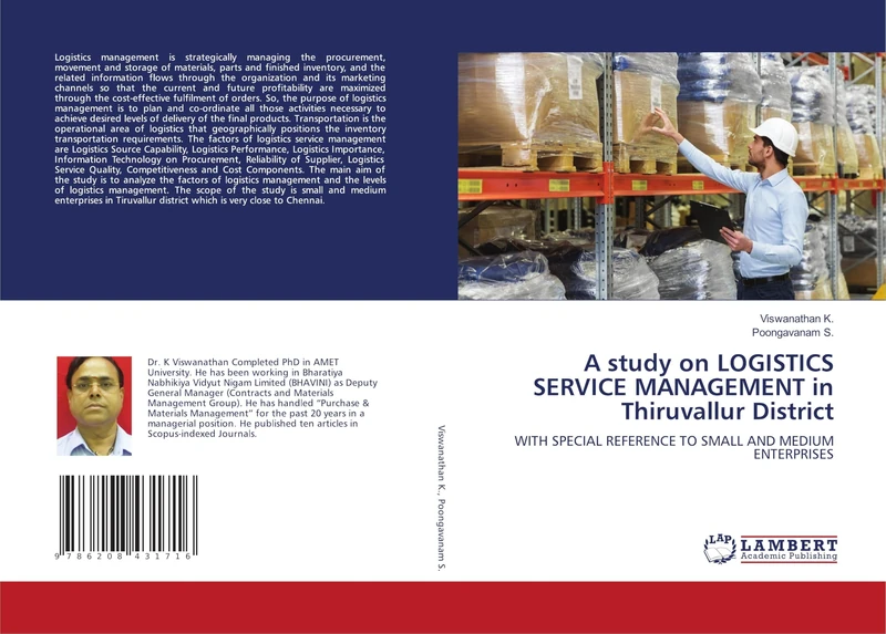 A study on LOGISTICS SERVICE MANAGEMENT in Thiruvallur District: WITH SPECIAL REFERENCE TO SMALL AND MEDIUM ENTERPRISES
