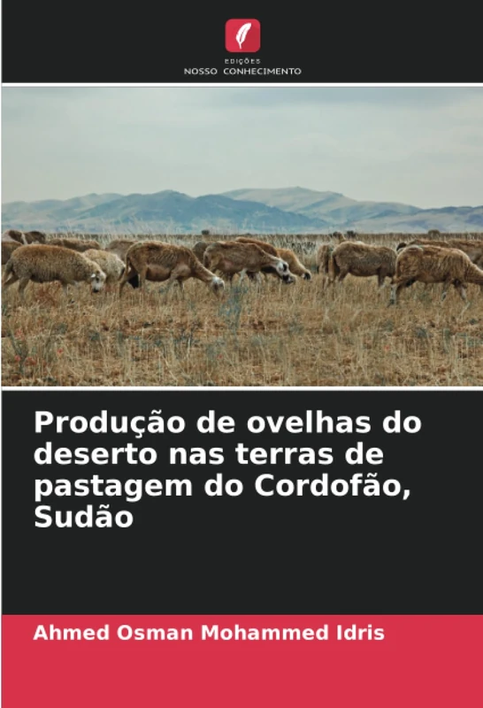 Produção de ovelhas do deserto nas terras de pastagem do Cordofão, Sudão