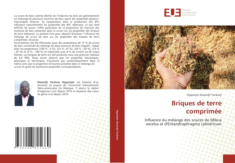 Briques de terre comprimée: Influence du mélange des sciures de Milicia excelsa et d'Entandrophragma cylindricum