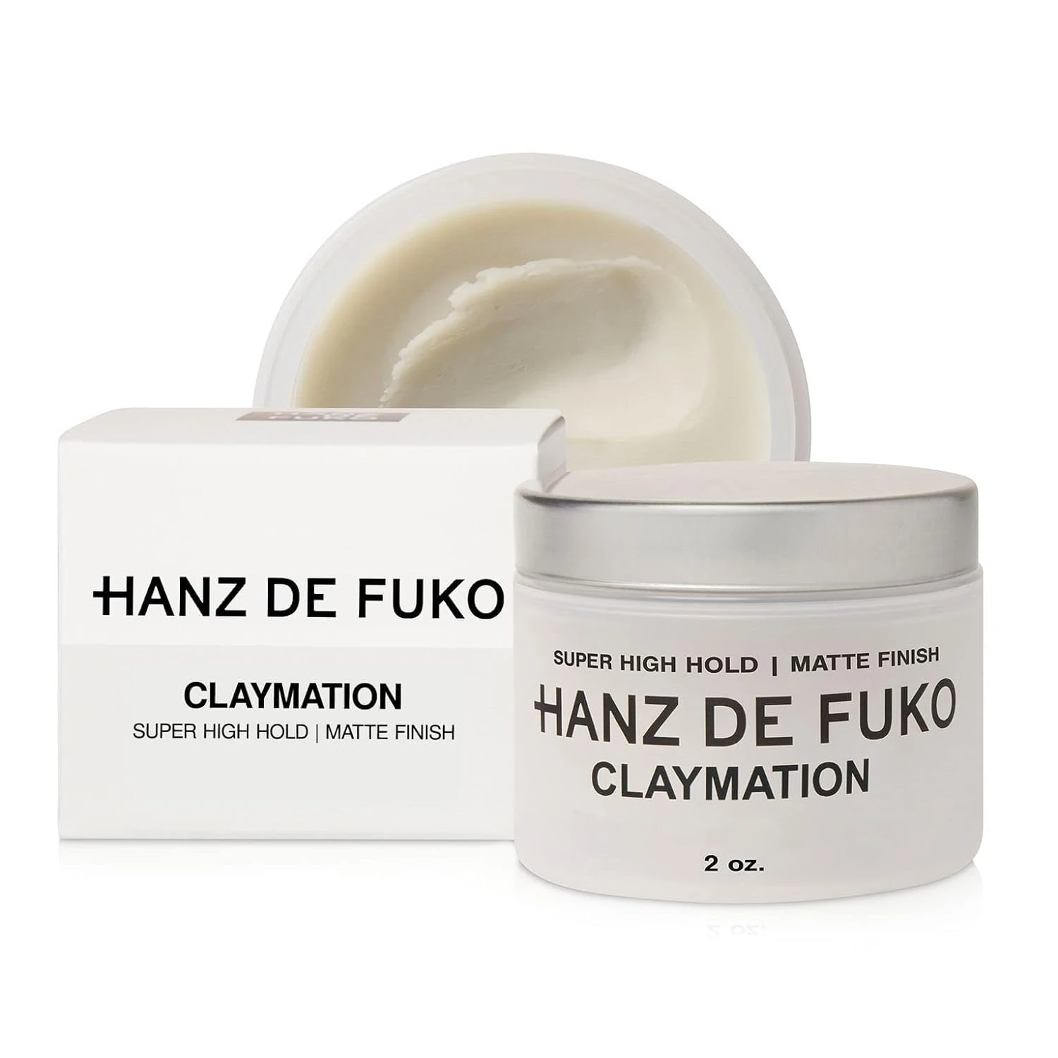 HANZ DE FUKO Claymation | Premium All Natural Clay-Wax Hybrid Styling Product with High Hold Matte Finish | All Hair Types | 56g