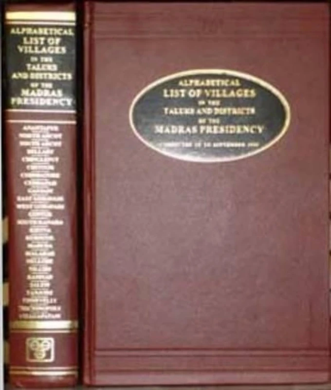 Alphabetical List of the Villages in Taluks And Districts of the Madras Presidency - Image 1