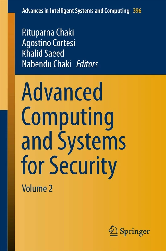 Advanced Computing and Systems for Security: Volume 2: 396 (Advances in Intelligent Systems and Computing, 396)