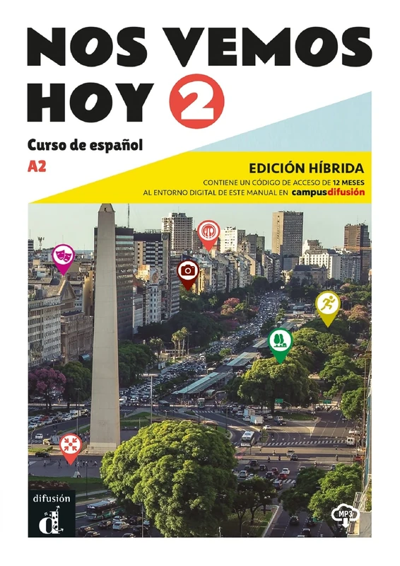 Nos vemos hoy 2 - Edición híbrida para estudiantes + audio MP3. A2