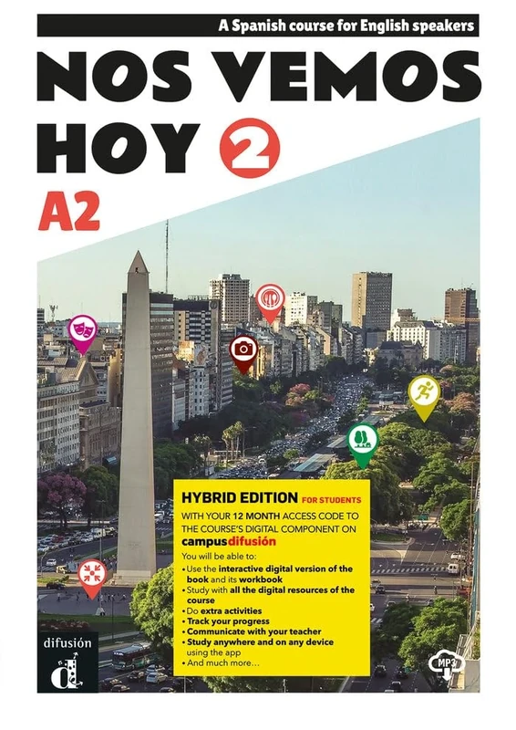 Nos vemos hoy 2 - Edición híbrida - Edición inglesa - Libro del estudiante. A2