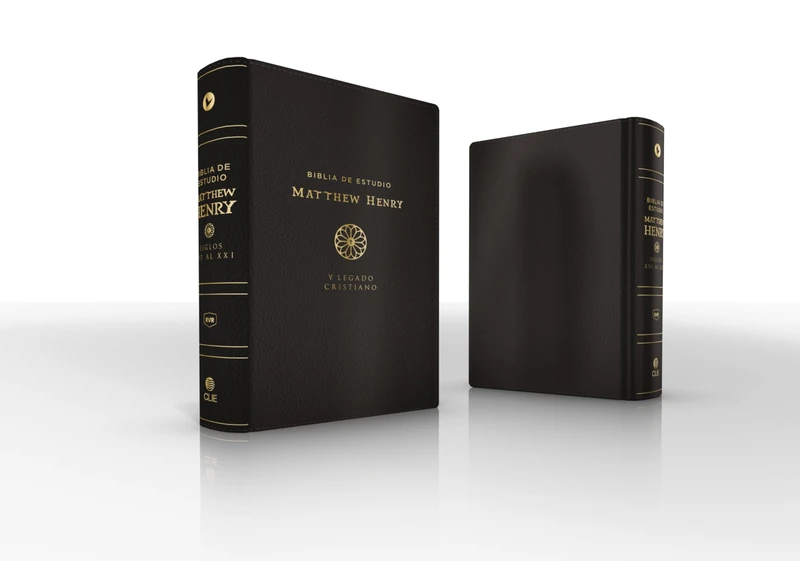 RVR, Biblia de estudio Matthew Henry y legado cristiano, Leathersoft, Negro, Interior a dos colores, con Índice, Comfort Print